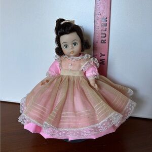 Vintage 70s, Madame Alexander-kins BETH 8” Doll & Stand, Little Women Set, #412